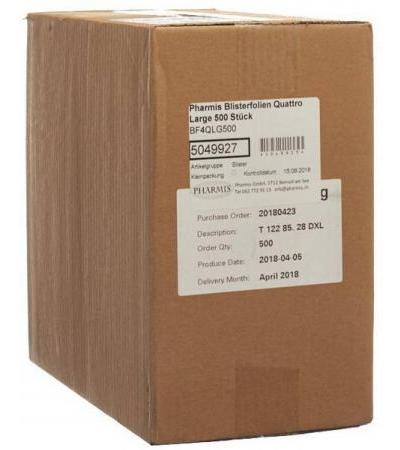 PHARMIS BLISTERFOLIEN QUATTRO LARGE 500 STK