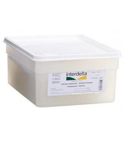GELATINE KAPSELN 1 TRANSPARENT INTERDELTA BOX 1000 STK