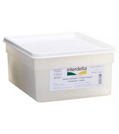 GELATINE KAPSELN 00 TRANSPARENT INTERDELTA BOX 500 STK