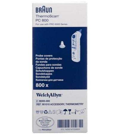 WELCH ALLYN BRAUN THERMOSCAN PRO 6000 SCHUTZHÜLLEN 800 STK