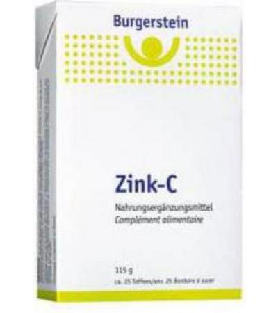 BURGERSTEIN ZINK-C 115 G CA. 25 TOFFEES