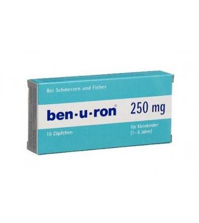 BEN-U-RON 250 MG FÜR KLEINKINDER (1-6 JAHRE) 10 ZÄPFCHEN