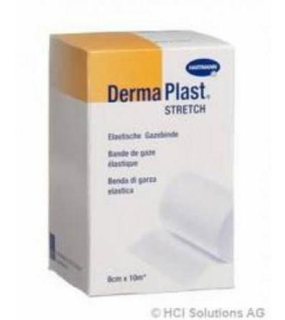 DERMAPLAST STRETCH ELASTISCHE GAZEBINDE 8CMX10M WEISS