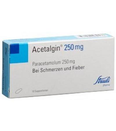 ACETALGIN 250 MG 10 SUPPOSITORIEN