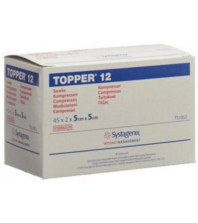 TOPPER 12 NW KOMPRESSEN 5X5CM STERIL 45 BTL 2 STK