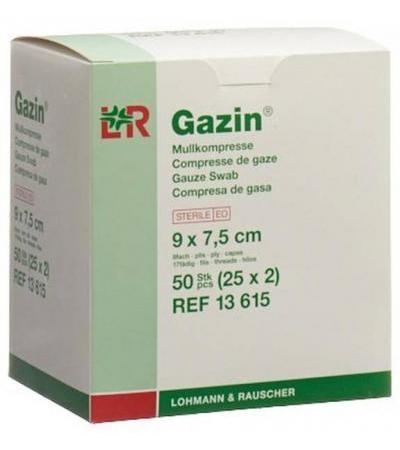 GAZIN SET MULLKOMPRESSE 7.5X9CM 8FACH STERIL 25 X 2 STK
