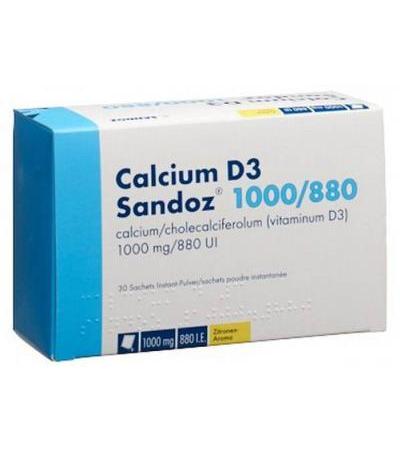 CALCIUM D3 SANDOZ PLV 1000/880 BTL 30 STK