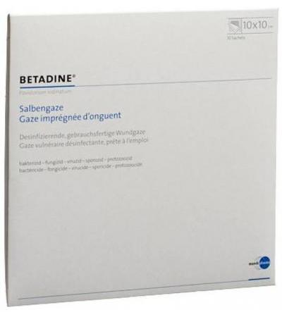 BETADINE SALBENGAZE 10X10CM 10 STK