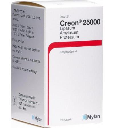 Креон 25000 100 капсул