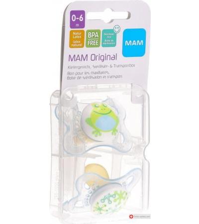 MAM Original Nuggi Latex 0 bis для 6-месячных 2 штуки